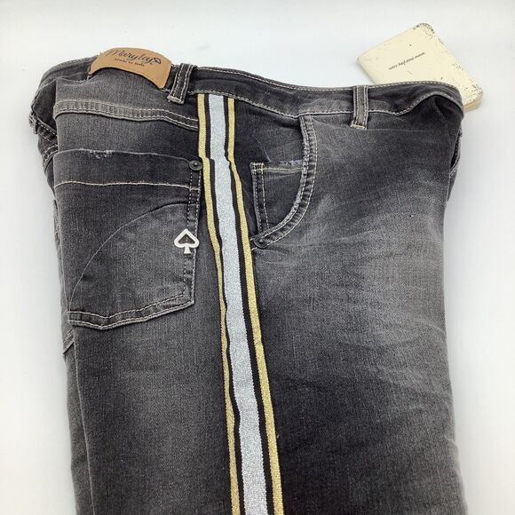 Maryley Womens Made in Italy Jeans‎ Black Size 10 NWT - Picture 9 of 13